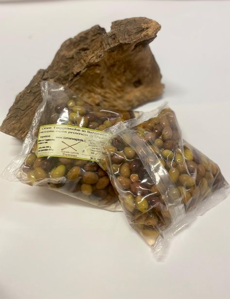 OLIVE TAGGIASCHE IN SALAMOIA BUSTA 400 g